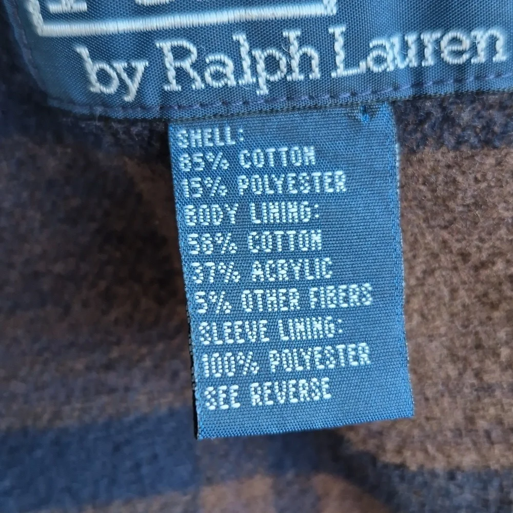 POLO Ralph Lauren Dark Green Corduroy Cotton Blend Sz XL Mens Full‎ Zip Jacket